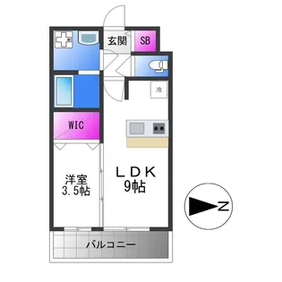 プレサンス新深江ディレット【15階】の間取り