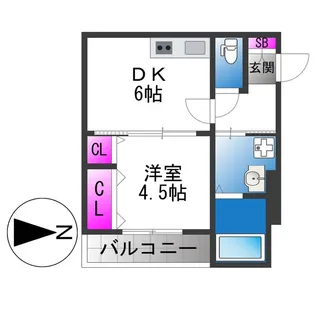 イリスコート今福南【2階】の間取り