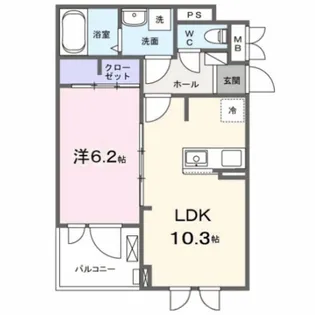 ラフィナート ナガタ【2階】の間取り