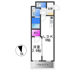 Alivis緑橋【4階】の間取り
