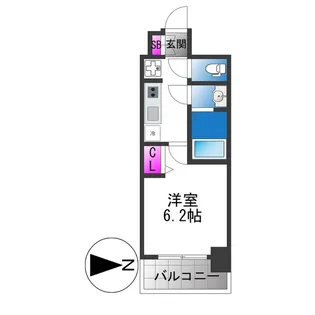 プレリス北巽駅前ラバルス【2階】の間取り