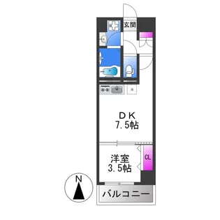 フウキレジデンス平野【6階】の間取り