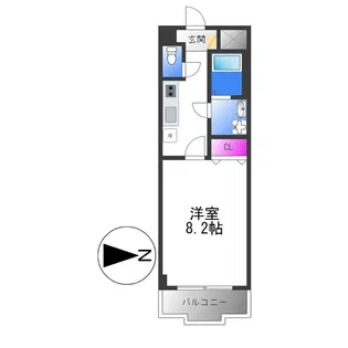 ルミエール八尾Ⅱ【6階】の間取り