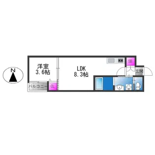 H−maison衣摺Ⅳ【2階】の間取り