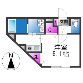 REGIES近大NORTH【1階】の間取り