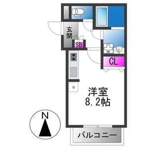 REGIES近大NORTH【4階】の間取り
