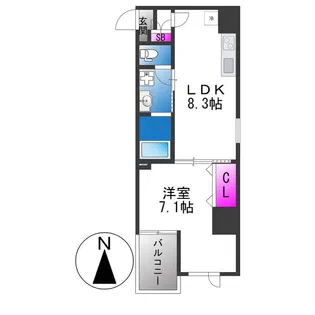 グランスイート【6階】の間取り