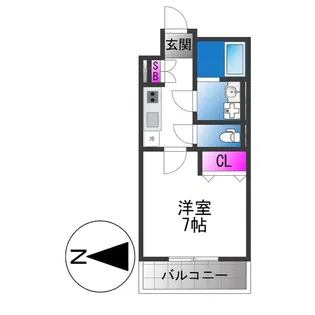 セオリー大阪東DOOR【4階】の間取り