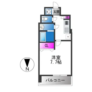 S-RESIDENCE緑橋駅前【4階】の間取り