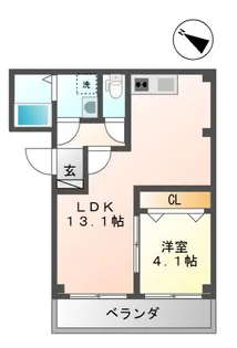 アヴァンティ三宮【3階】の間取り