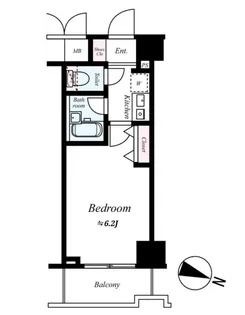 エスリード三宮フラワーロード【14階】の間取り