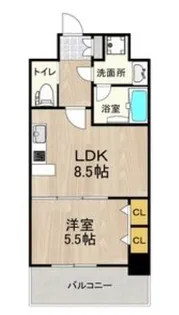 プレジオ神戸ウエスト【8階】の間取り