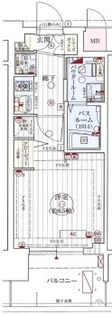 エステムコート神戸ハーバーランド前5アクア【13階】の間取り