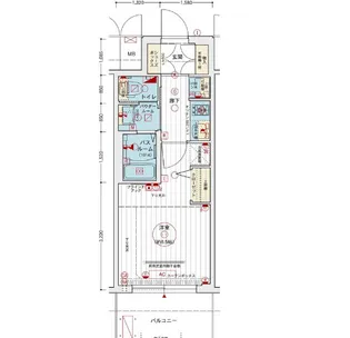エステムコート神戸ハーバーランド前7レーベル【4階】の間取り
