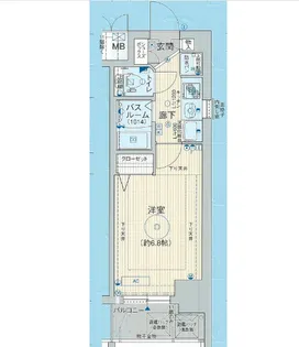 エステムコート神戸ハーバーランド前Ⅳベイライト【4階】の間取り