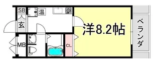 ダイドーメゾン神戸元町【6階】の間取り