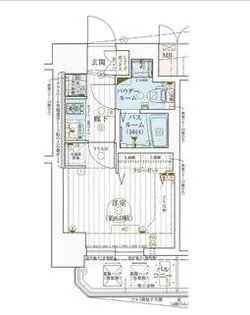 エステムコート神戸ハーバーランド前6ピクシス【7階】の間取り