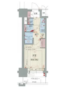 プレサンス神戸裁判所前デリシア【11階】の間取り