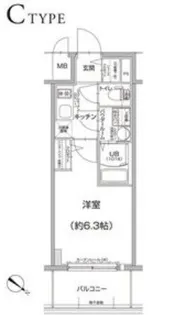 エスリードザランドマーク神戸【9階】の間取り