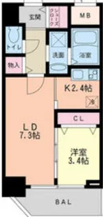 セレニテ神戸元町【11階】の間取り
