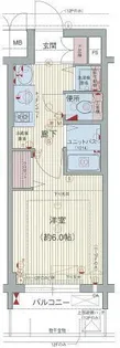 プレサンス神戸裁判所前デリシア【2階】の間取り