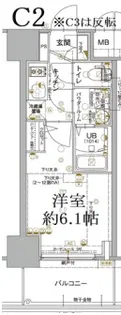 エスリード神戸兵庫駅ミッドポート【7階】の間取り