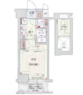 エステムコート神戸県庁前3フィエルテ【8階】の間取り