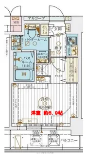 エステムコート三宮駅前Ⅲマジェスティ【10階】の間取り