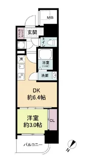 セレニテ神戸ミラク【10階】の間取り