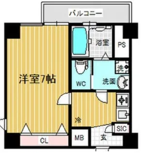 キューブコート【3階】の間取り