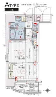 エステムコート三宮駅前Ⅱアデシオン【10階】の間取り