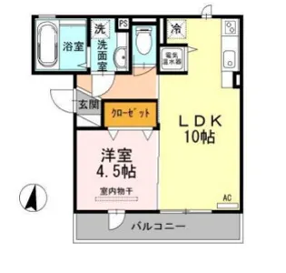 フラット松原【3階】の間取り