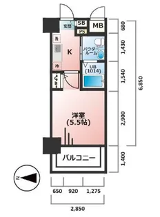 エスリード神戸ウエスト【4階】の間取り