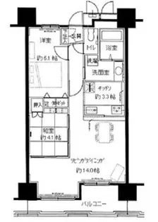 レジディア三宮東【15階】の間取り