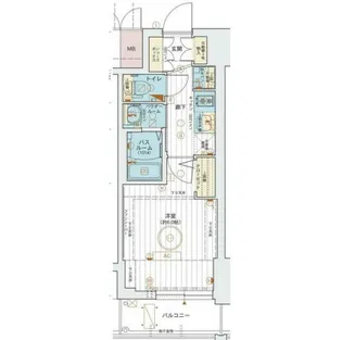 エステムコート新神戸2駅前山手【5階】の間取り