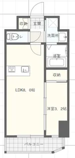 スワンズシティ神戸湊川 Ⅱ【1204号室】の間取り