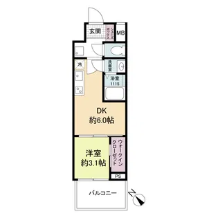 セレニテ西元町アリエ【2階】の間取り
