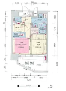 プレサンスザ神戸【8階】の間取り