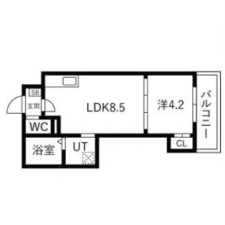 AXIACITY神戸松原【3階】の間取り