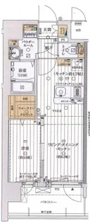 レジュールアッシュ神戸湊川公園【3階】の間取り