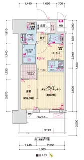 ソルテラス神戸ハーバーランドARCO【2階】の間取り