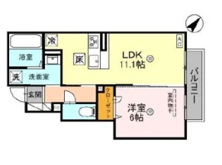 セレーノ五宮町【1階】の間取り