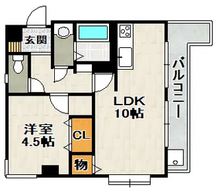 コンフィメゾン中山寺【306号室】の間取り