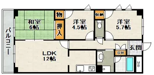 パルテール・セツヨウ【205号室】の間取り