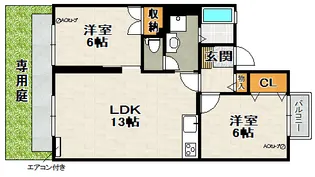 プリシェール【1階】の間取り