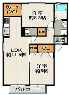 サンフォレスト荒牧【1階】の間取り