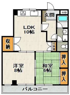 プリヴェール中山【302号室】の間取り