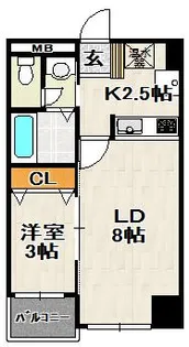 アザリア山本駅前【2階】の間取り