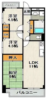 カルムエール乾【205号室】の間取り