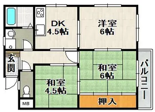 村上マンション【4階】の間取り